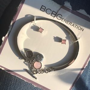 NWOT BCBG earring and bracelet set